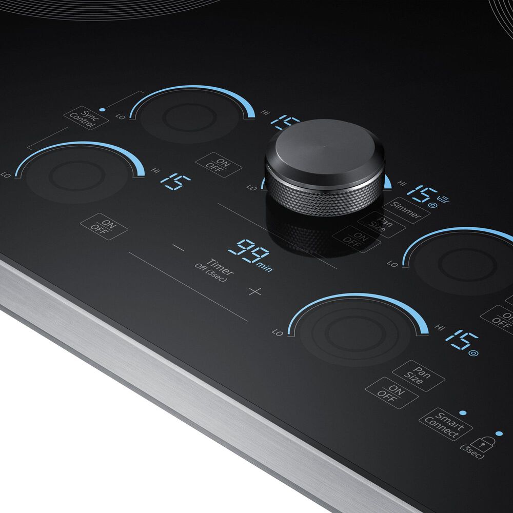 Samsung 2-Piece Kitchen Package with Bespoke 30" Single Wall Oven and 30" Electric Cooktop in Stainless Steel, , large