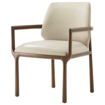 Theodore Alexander Kesden Arm Chair with Humus Upholstered in Pyramid Brown, , large