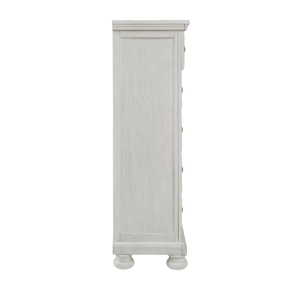 Ashley Robbinsdale 5 Drawer Double Knob Chest in Antique White, , large