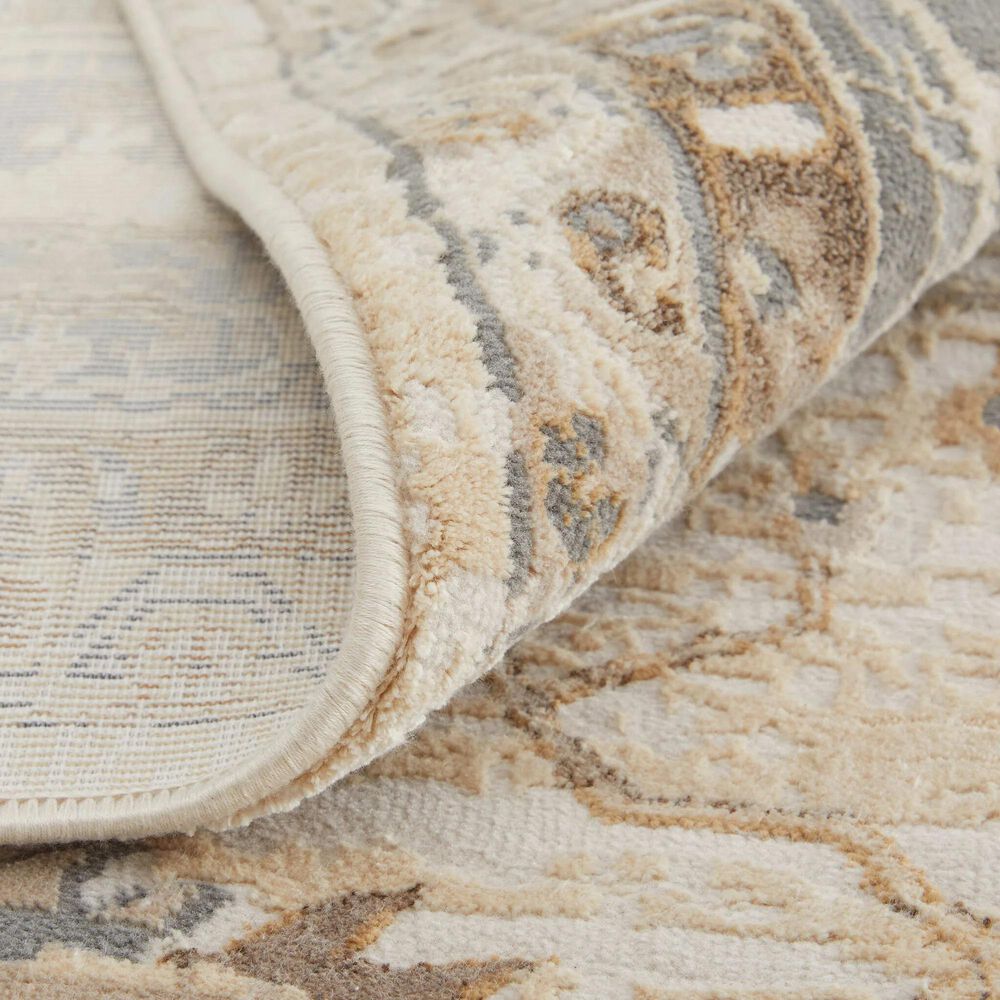 Feizy Celene 39KVF 7&#39;9&quot; x 10&#39; Beige and Gray Area Rug, , large