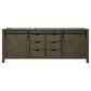 Lexora Home Marsyas 84" Double Bathroom Vanity in Rustic Brown with 2 cm White Cultured Marble Top and Rectangular Sinks, , large