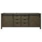 Lexora Home Marsyas 84" Double Bathroom Vanity in Rustic Brown with 2 cm White Cultured Marble Top and Rectangular Sinks, , large