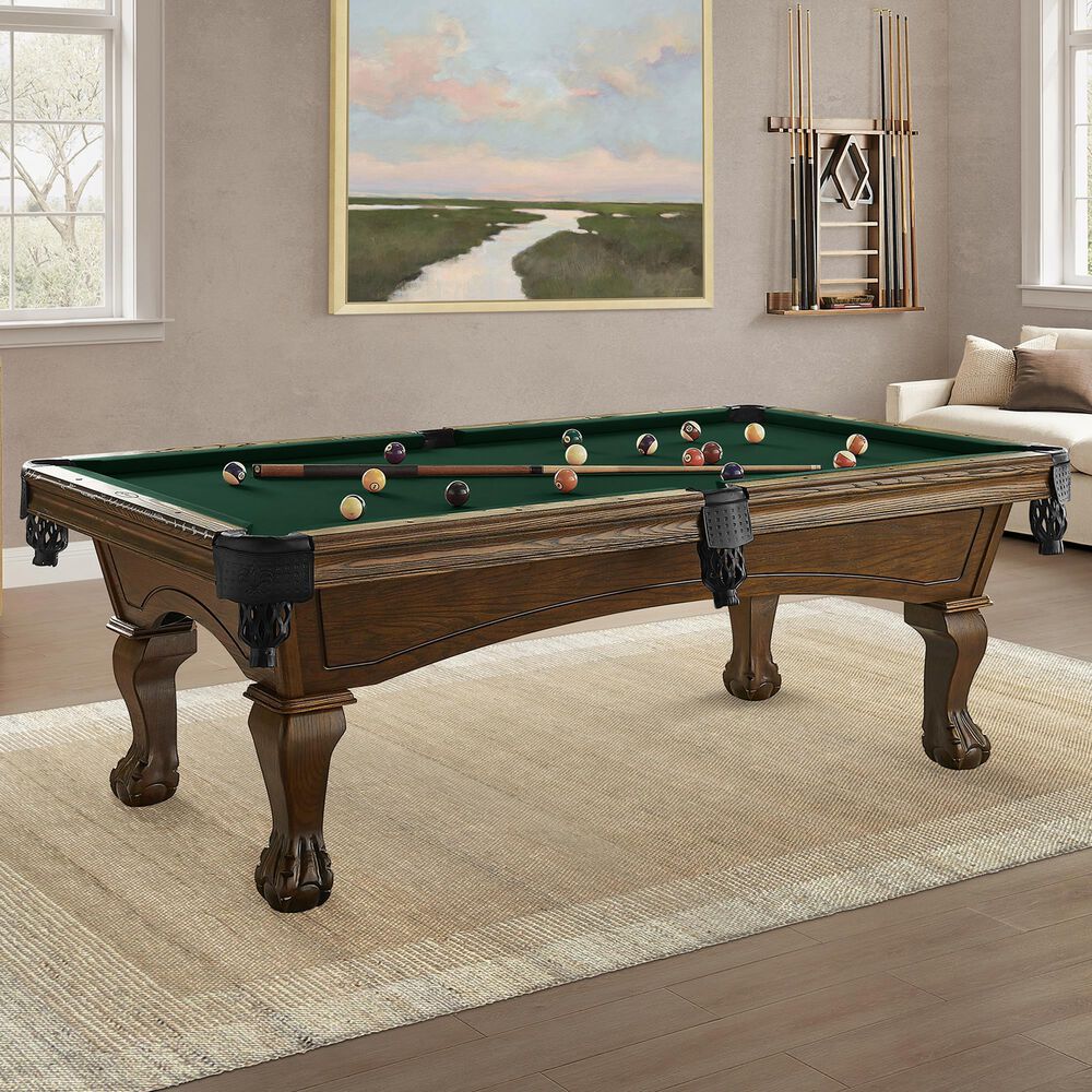 Imperial Hayden 8' Pool Table with Ball and Claw Leg in Russet, , large