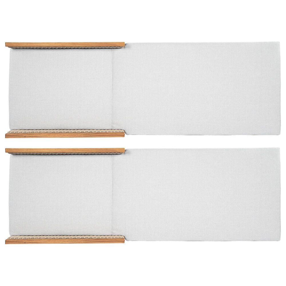 Hearth and Haven Outdoor Chaise Lounge in Light Grey (Set of 2), , large