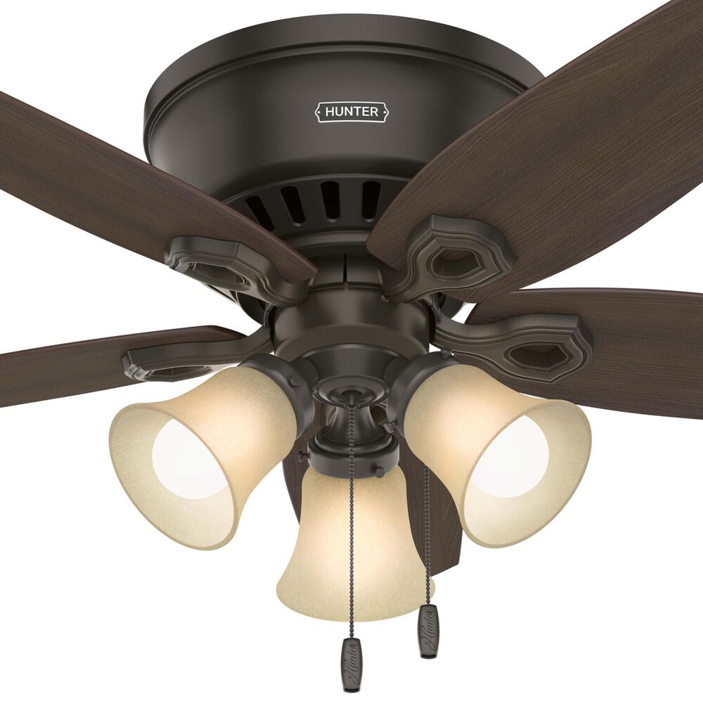 Hunter Builder Low Profile 42&quot; Ceiling Fan with Lights in New Bronze, , large