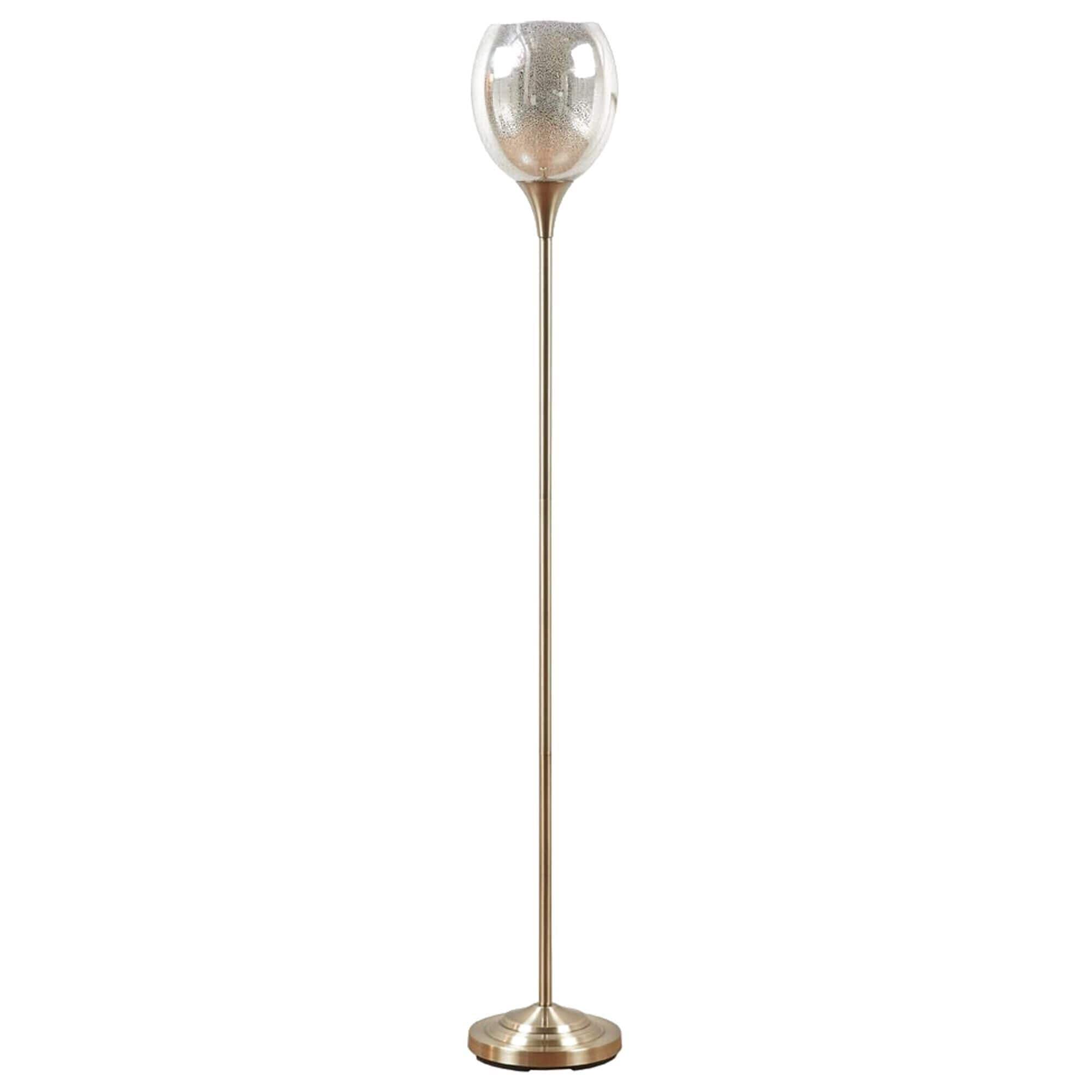Hampton Park Bellow Uplight Floor Lamp in Antique Brass NFM