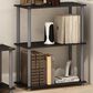 HOMLUX 3-Tier Compact Open Storage Bookshelf in Black and Grey, , large