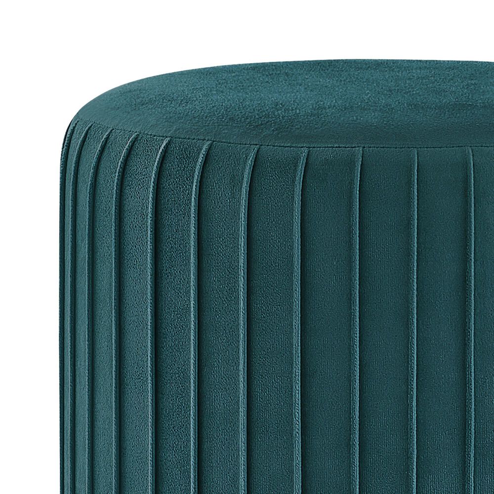 Monarch Specialties Ottoman with Gold Metal Base in Turquoise, , large