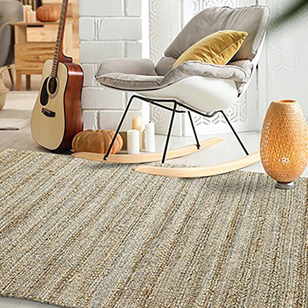 L&amp;R Resources Natural Fiber 9&#39; x 12&#39; Teal Area Rug, , large