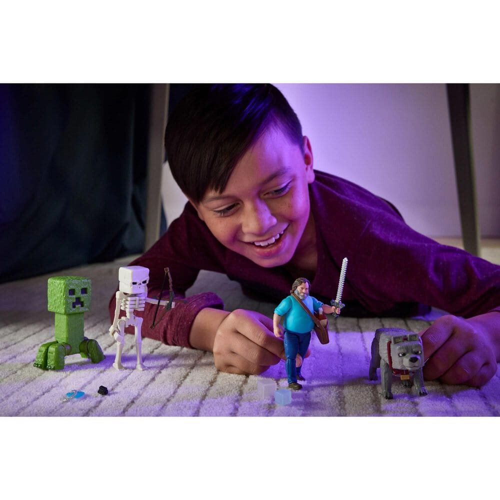 Minecraft A Minecraft Movie - 3.25&quot; Dennis The Wolf Action Figure in Multicolor, , large