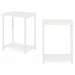 HOMLUX 2-Tier Metal Frame End Table with Open Shelf in White (Set of 2), , large