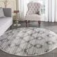 Safavieh Adirondack ADR106P-6R 6" x 6"  Silver/Charcoal Round Rug, , large