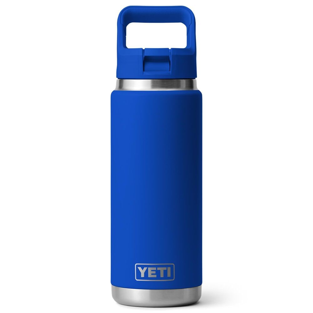 YETI Rambler 26 Oz Water Bottle with Color-Blocked Straw Cap in Royal Blue, , large