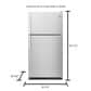 Whirlpool 20.5 Cu. Ft. Top-Freezer Refrigerator in Monochromatic Stainless Steel, , large