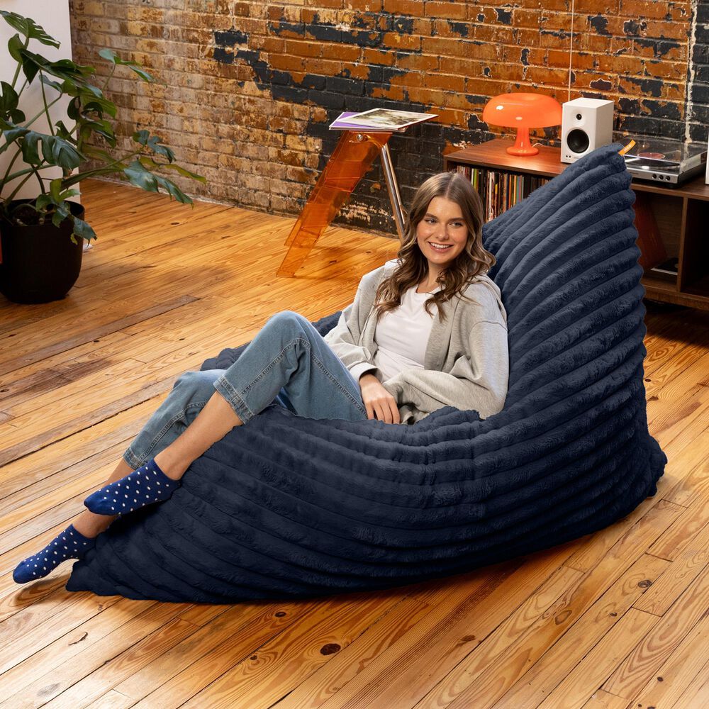 Jaxx Saxx 5.5&#39; Bean Bag Floor Pillow and Lounger in Midnight Blue, , large