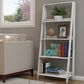 Timberlake Lavish Home 4-Shelf Ladder Bookcase in White, , large