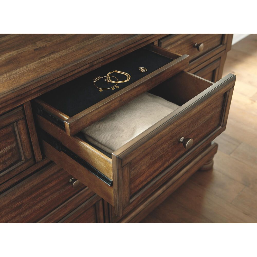 Ashley Flynnter 7 Drawer Dresser in Medium Brown, , large