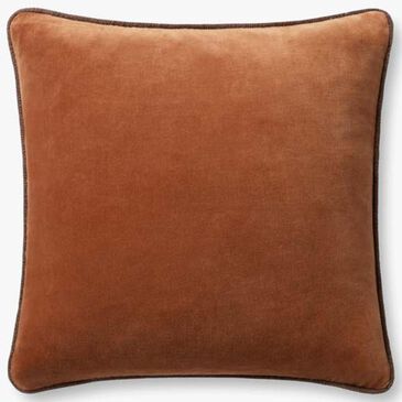 Loloi Liza 18" Square Throw Pillow in Rust, , large