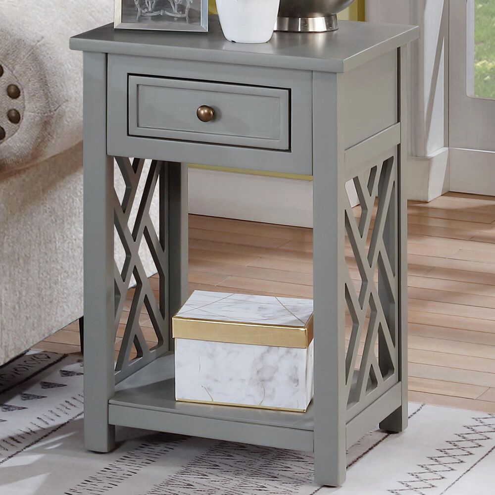 Bolton Furniture Coventry End Table in Gray, , large