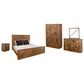Fallridge Balam 5-Piece Queen Platform Bedroom Set in Natural Teak, , large