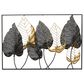 Maple and Jade 26" x 38" Leaves Wall Decor in Black and Gold, , large