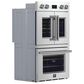 Forno Gallico 30" Double Electric Wall Oven with French Door in Stainless Steel, , large