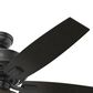 Hunter Bennett 52" Ceiling Fan with Light in Matte Black, , large