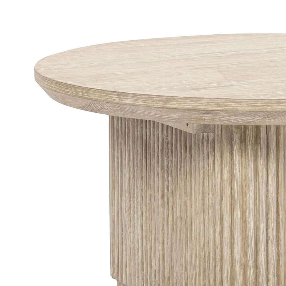 Classic Home Vander Round Coffee Table in Cream Washed, , large