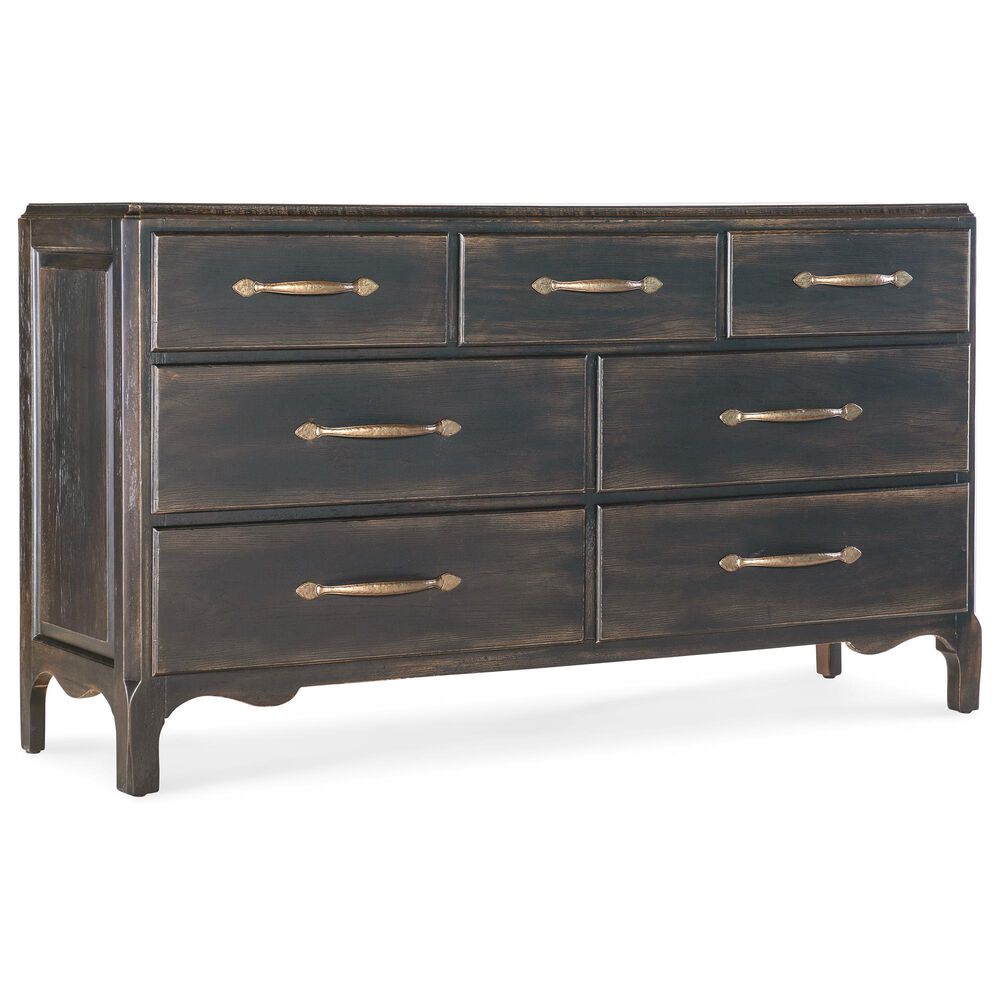 Hooker Furniture Americana 4-Piece King Bedroom Set in Black, , large