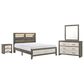 Crown Mark Rhett 4-Piece King Platform Bedroom Set in Gray and White, , large