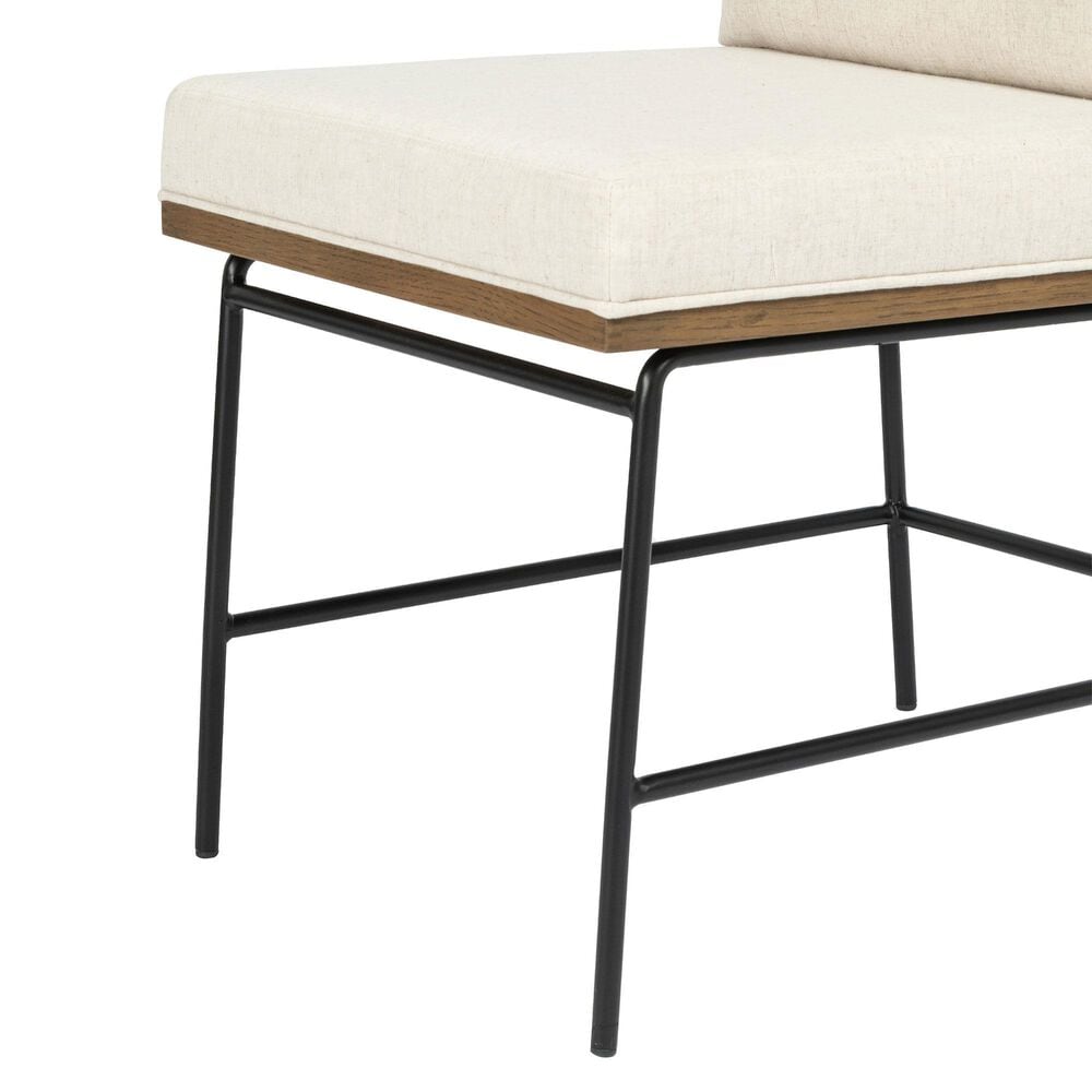 Four Hands Westgate Crete Dining Chair with Savile Flax Cushion in Black, , large