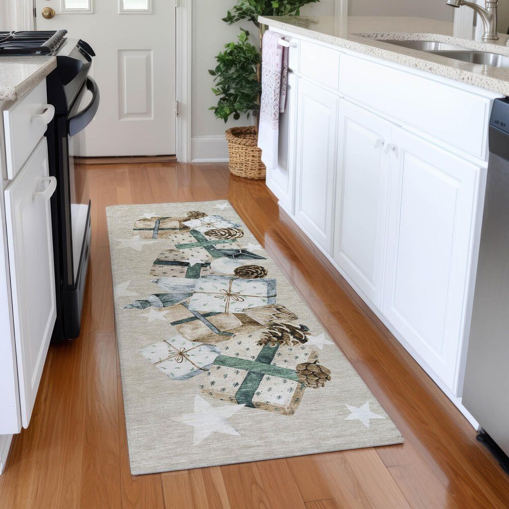 Dalyn Rug Company Wonderland WN33 2&#39;3&quot; x 7&#39;6&quot; Beige Indoor/Outdoor Runner, , large