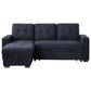 HOMLUX 84"W Reversible Sleeper Sectional Sofa with Storage Chaise, Cup Holders, USB, in Dark Grey, , large