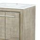 Lexora Home Lafarre 24" Single Bathroom Vanity in Rustic Acacia with 2 cm White Cultured Marble Top and Rectangular Sink, , large