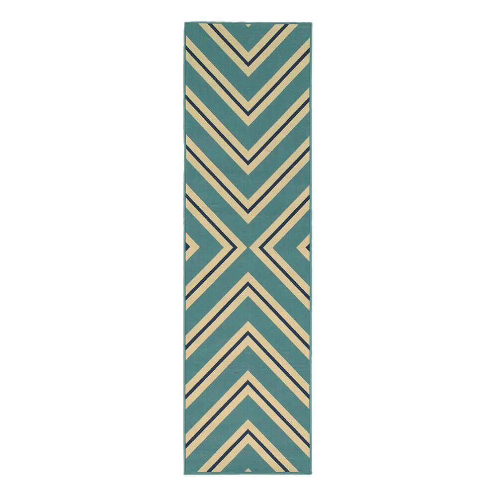 Oriental Weavers Riviera 4589J 2"3" x 7"6" Blue Runner, , large