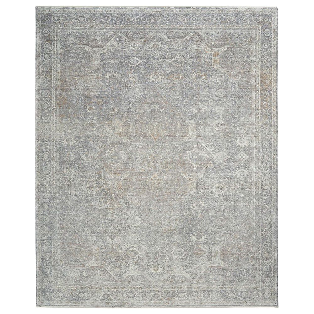 Nourison Starry Nights STN03 10" x 13" Silver and Cream Area Rug, , large