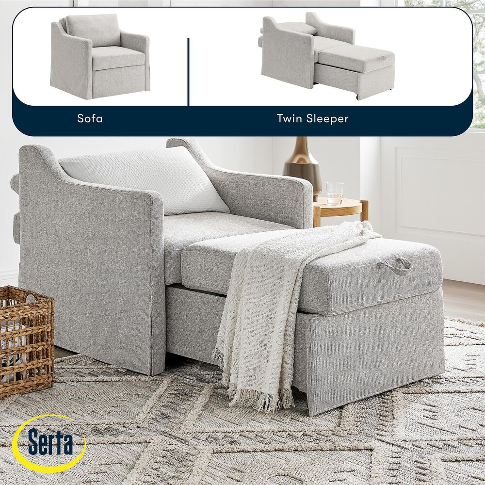 Lifestyle Solutions Haddington Convertible Chair in Linen, , large
