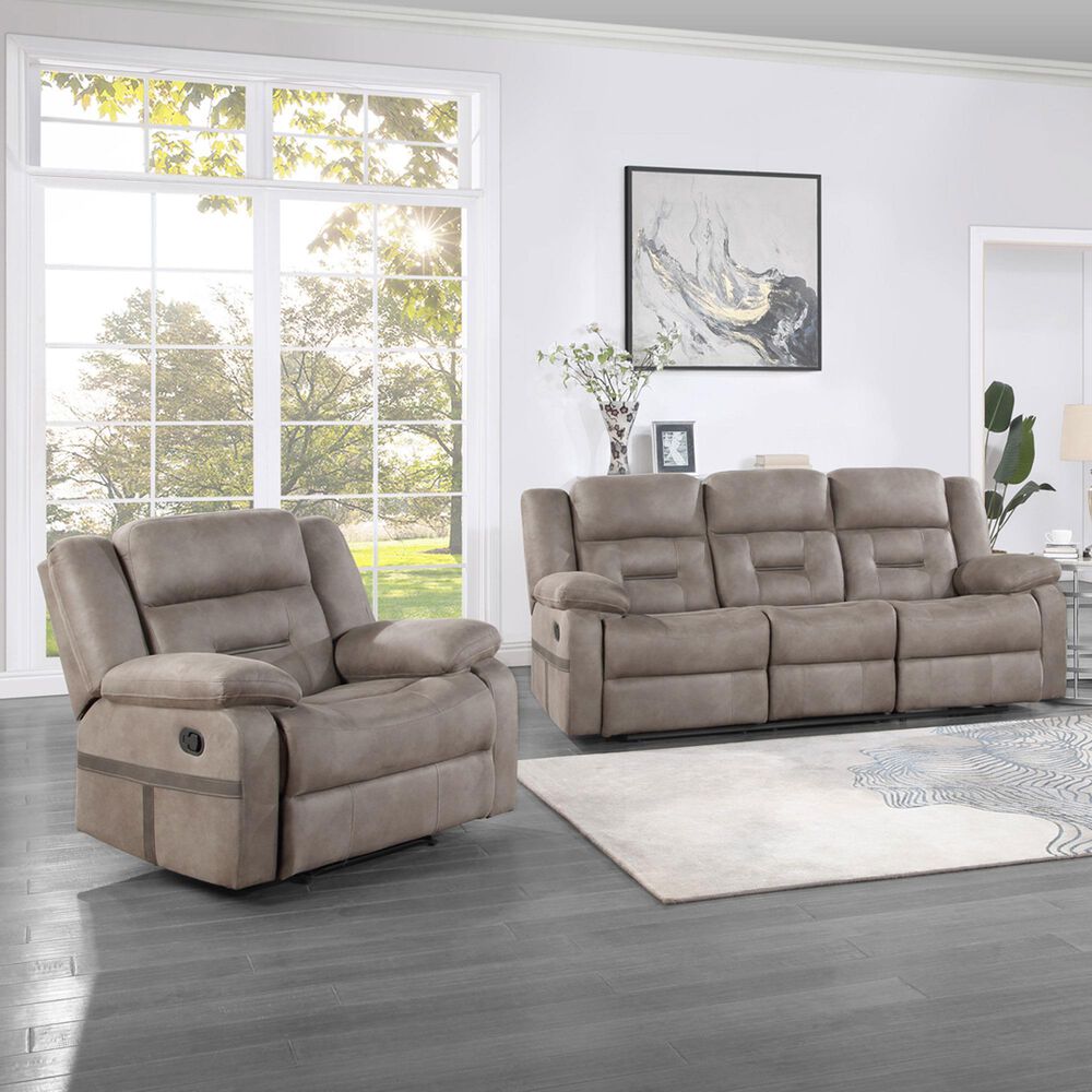 Steve Silver Abilene Manual Recliner in Tan, , large