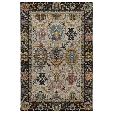 Dalyn Rug Company Silk Road Black, Ivory, Gold, Copper, Blush, Aloe and Wheat 10" x 14" Area Rug, , large