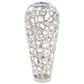 Maple and Jade 19" Cutout Coral Decorative Vase in Satin Silver, , large