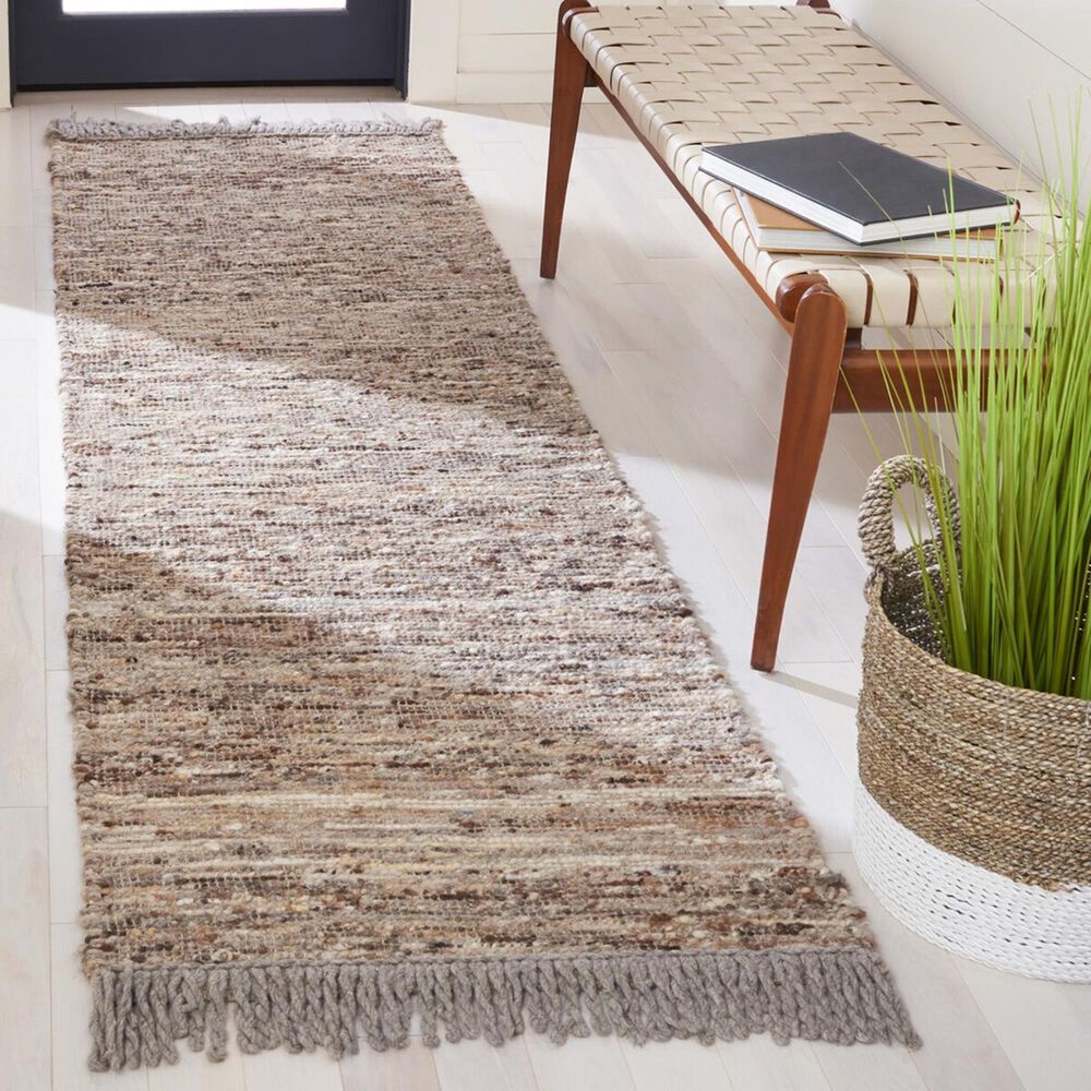Safavieh Natura NAT327T 2&#39;3&quot; x 8&#39; Brown and Ivory Runner, , large