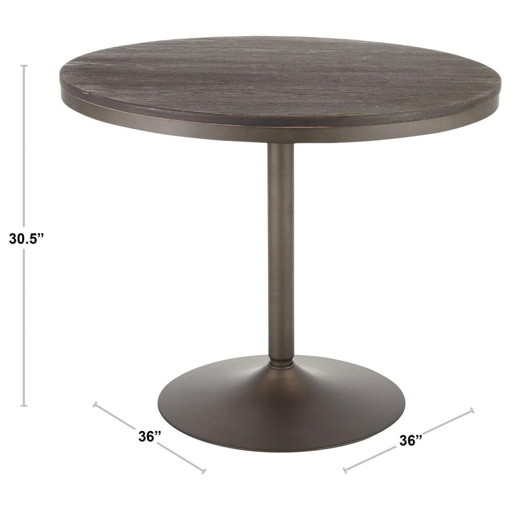 Lumisource Dakota Dining Table in Black - Table Only, , large