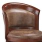 Sasha Lee Swivel Counter Stool with Nail Head Trim in Brown, , large