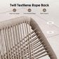 HOMLUX Outdoor Counter Stool with Teak Frame in Grey and Beige (Set of 2), , large
