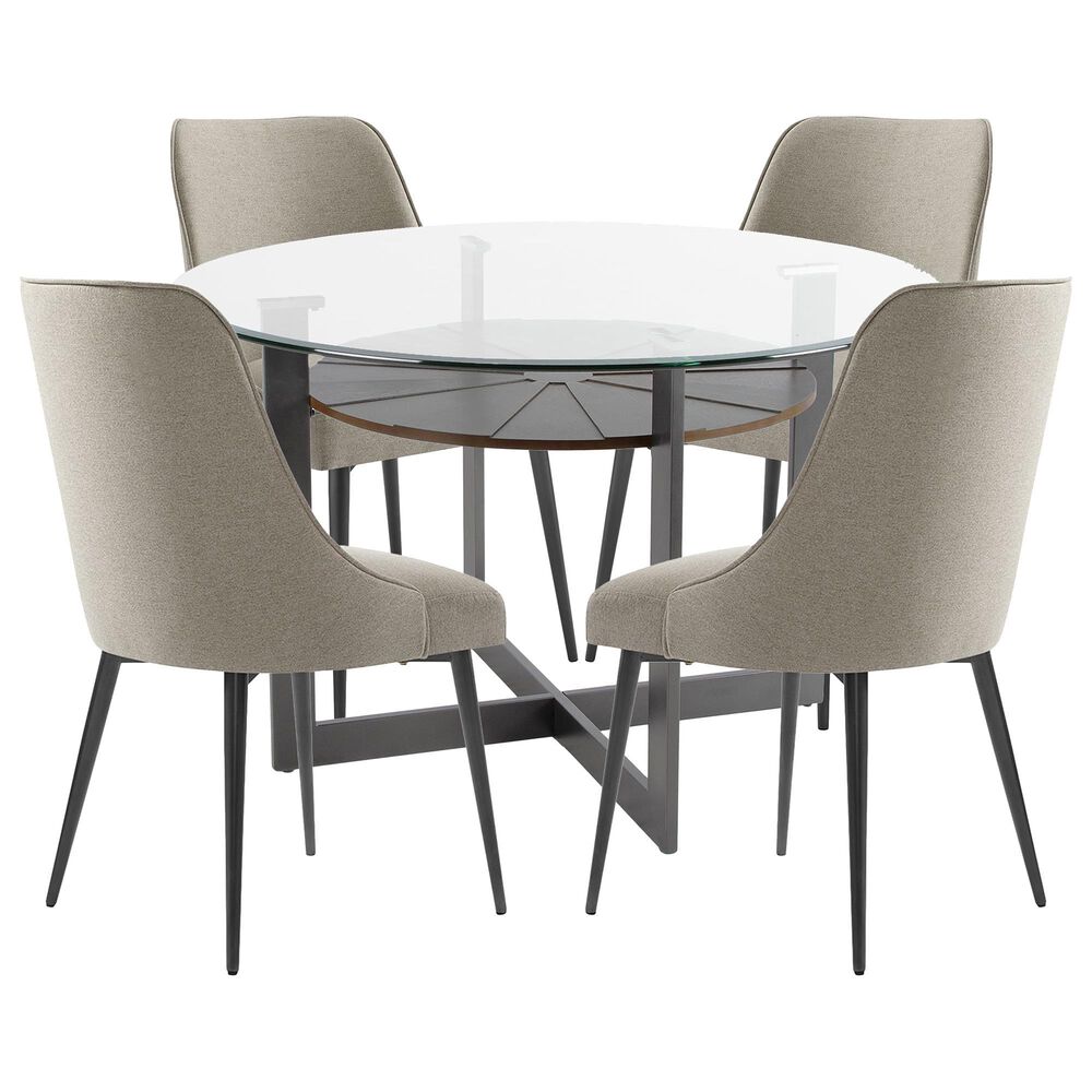 Steve Silver Olson 5-Piece Dining Set in Caramel, , large
