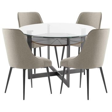 Steve Silver Olson 5-Piece Dining Set in Caramel, , large