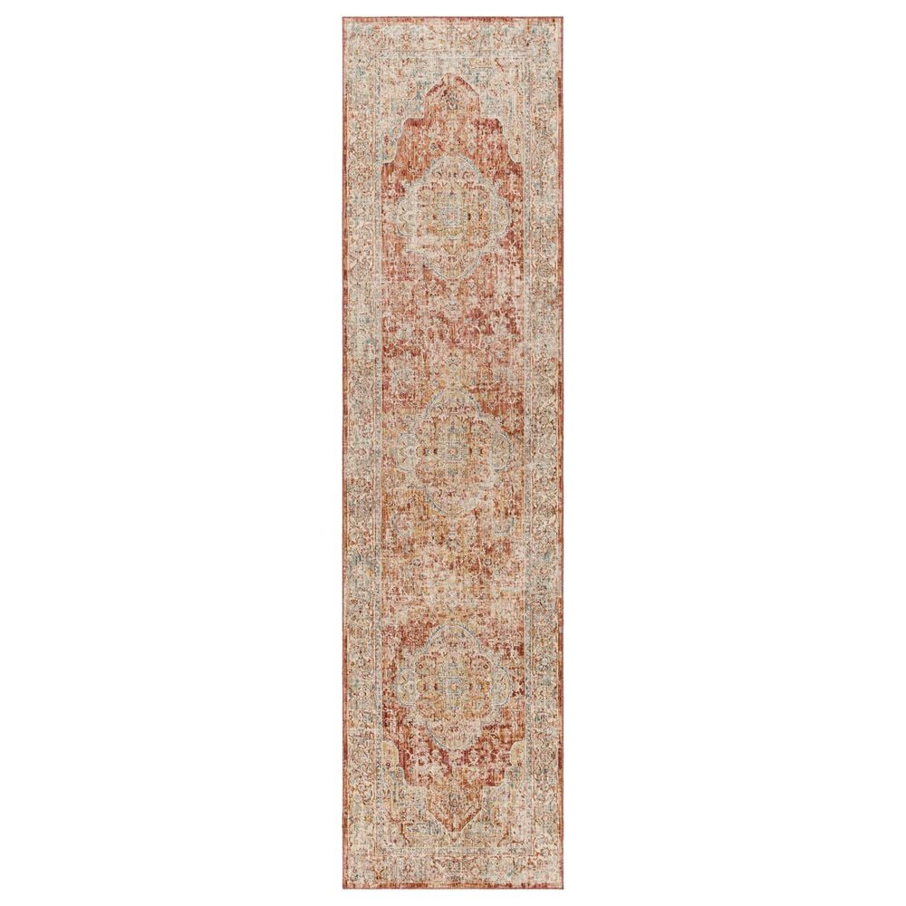 Surya Aspendos 2"7" x 10" Rust, Denim, Ice Blue, Cream, Mustard, Black and Light Gray Runner, , large