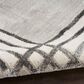 Nourison Desire Geometric 2"3" x 7"6" Grey, Silver and White Runner, , large