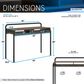 Rta Products Llc Allure Modern Classic Writing Desk in Walnut and Black, , large