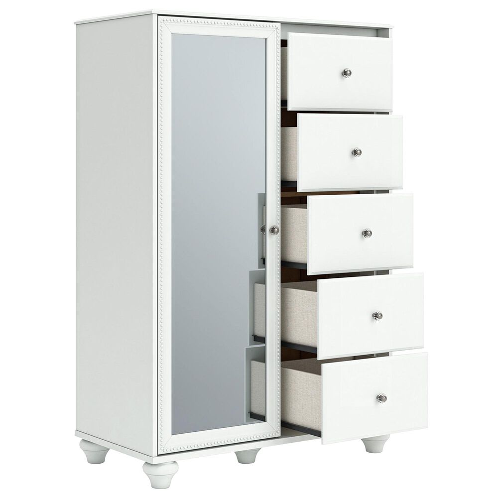 Ashley Kozlani 5-Drawer Dressing Chest in White, , large